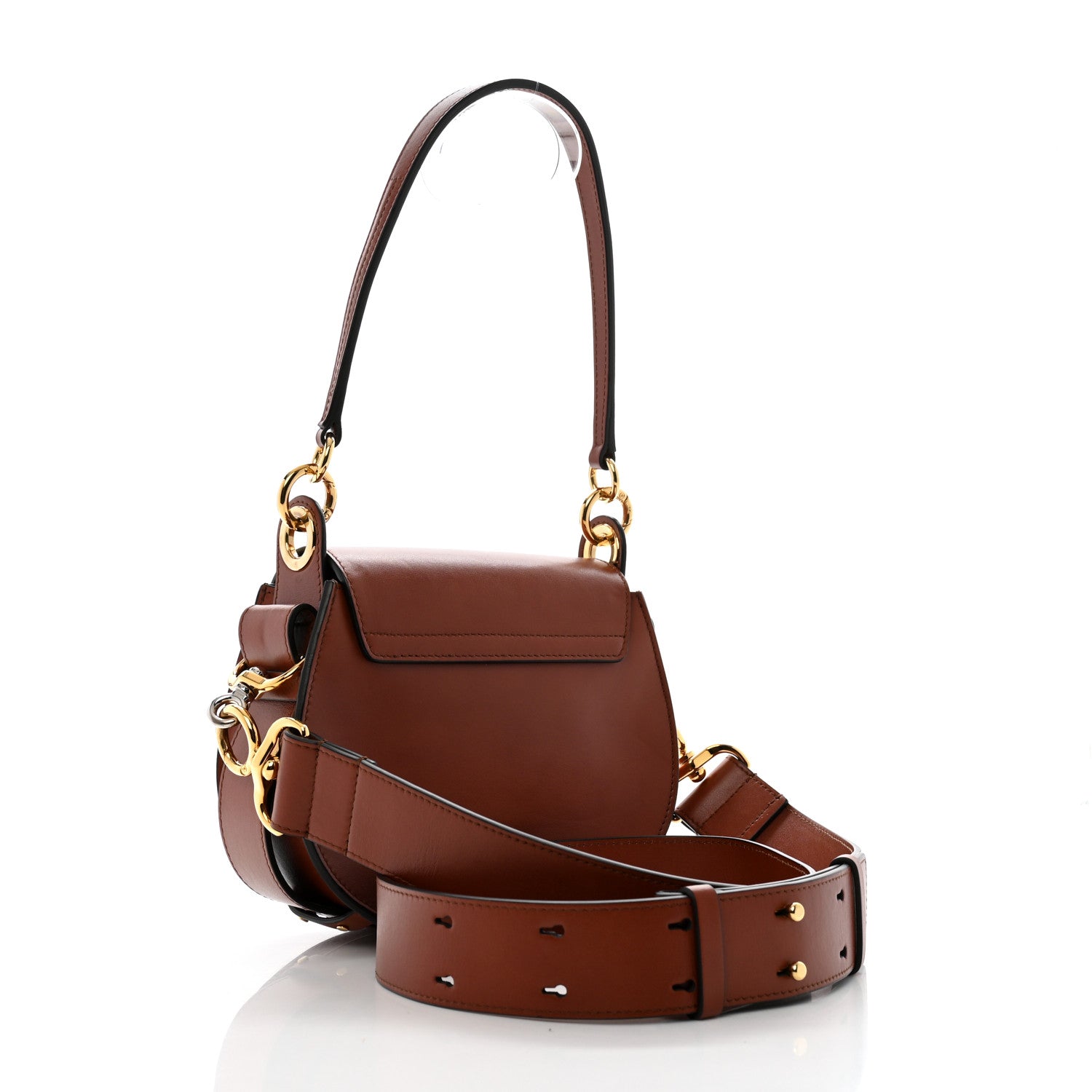 Chloe Calfskin Small Tess Bag Sepia Brown 3 of 15