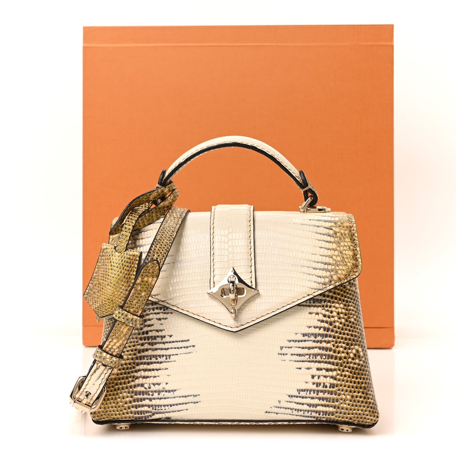 Louis Vuitton Lizard Ombre Rose Des Vents Mini Natural 10 of 10