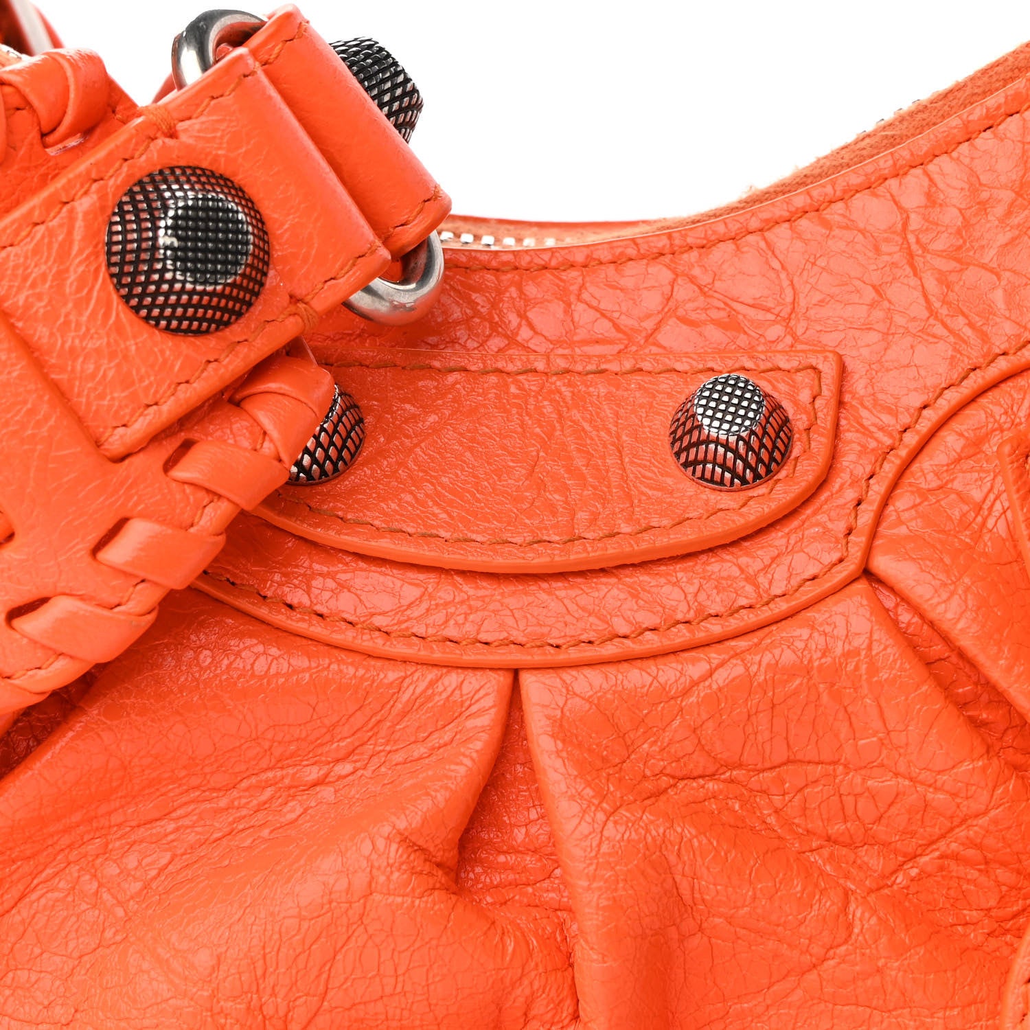 Balenciaga Agneau Arena Le Cagole Shoulder Bag XS Orange 8 of 9