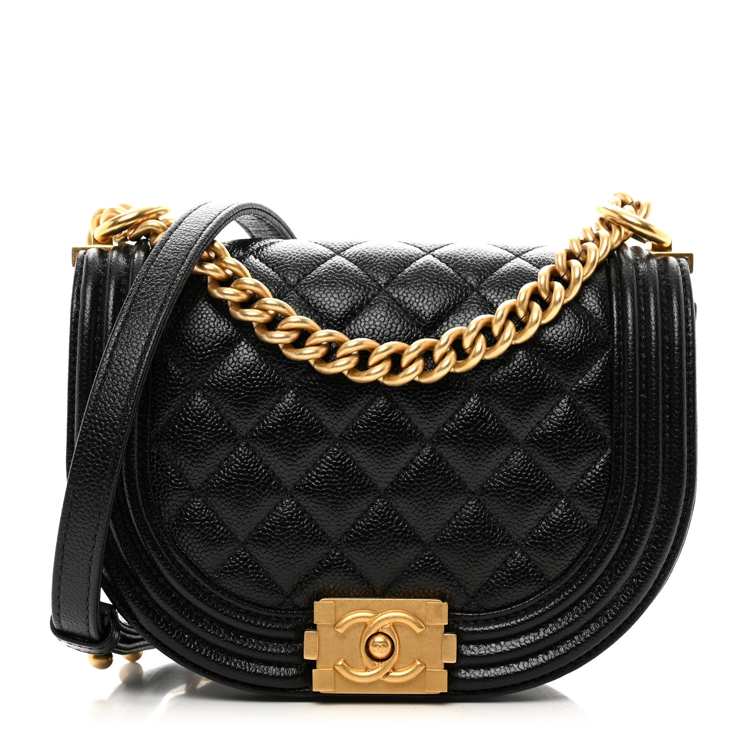 Chanel Caviar Quilted Small Boy Messenger Bag Black 1 of 10