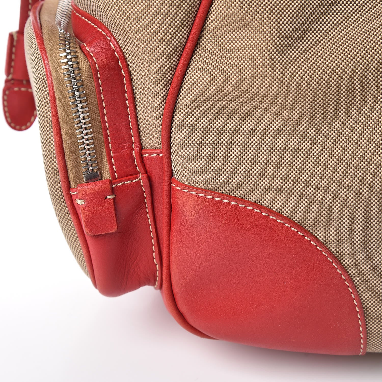 Prada Canvas Shoulder Bag Bag Red 19 of 23