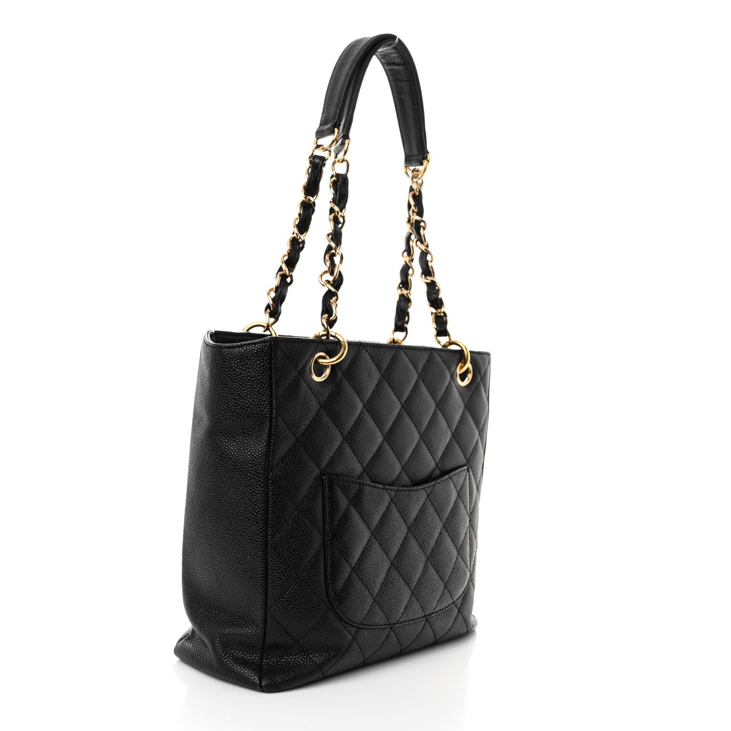 Chanel Caviar Quilted Petit Shopping Tote PST Black 3 of 10