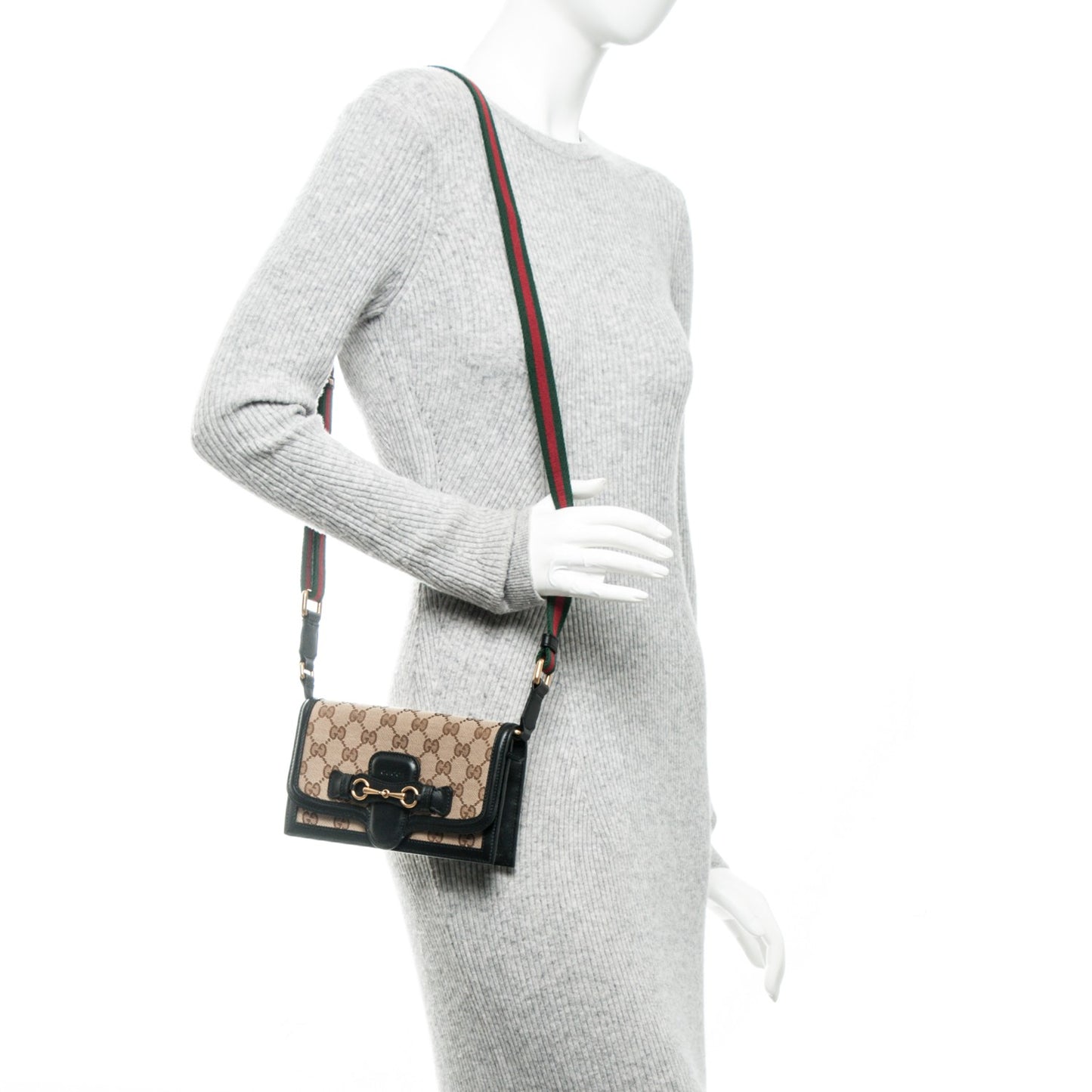 Monogram Lady Web Convertible Wallet Black