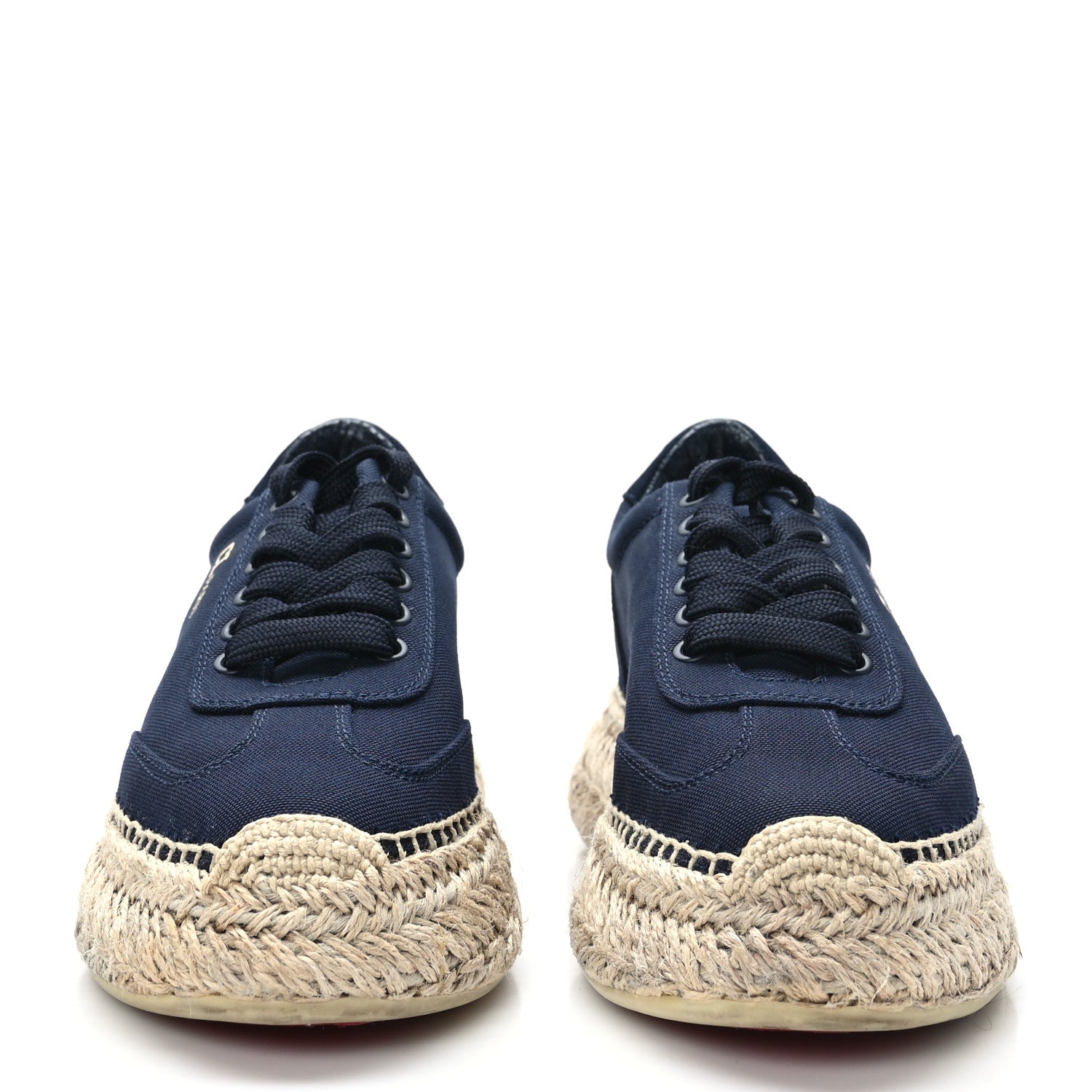 Christian Louboutin Toile Calfskin Espasneak Flat Sneaker 37 Obscur 2 of 7