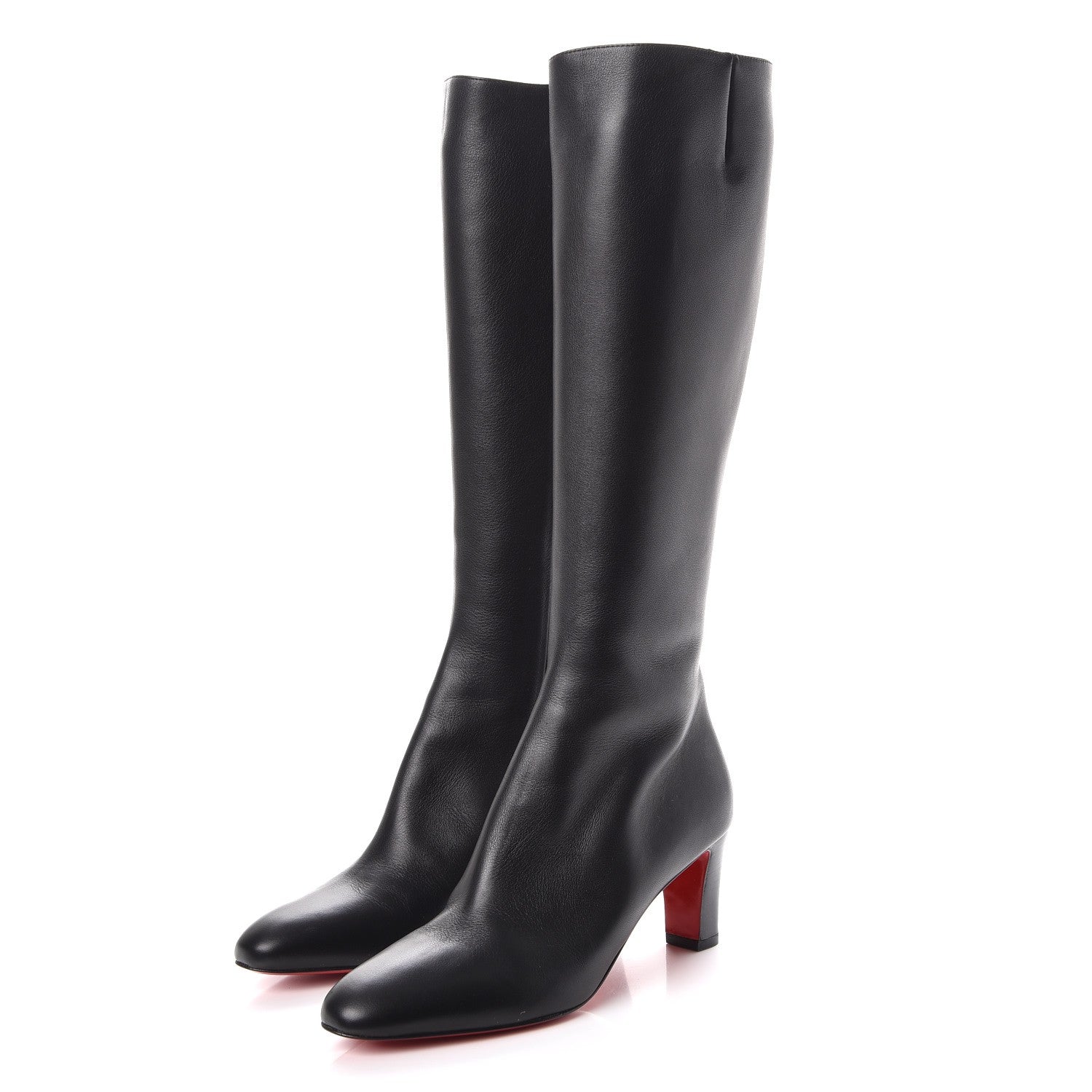 Christian Louboutin Calfskin Stefy Botte 70 Tall Boots 37.5 Black 3 of 9