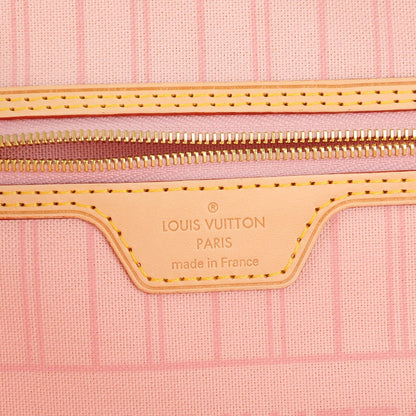 Louis Vuitton Damier Azur Neverfull MM Rose Ballerine 6 of 7