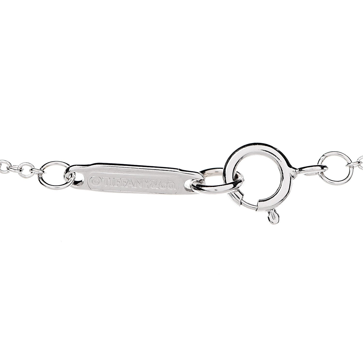 Tiffany 18K White Gold Diamond Atlas Bar Pendant Necklace 7 of 8