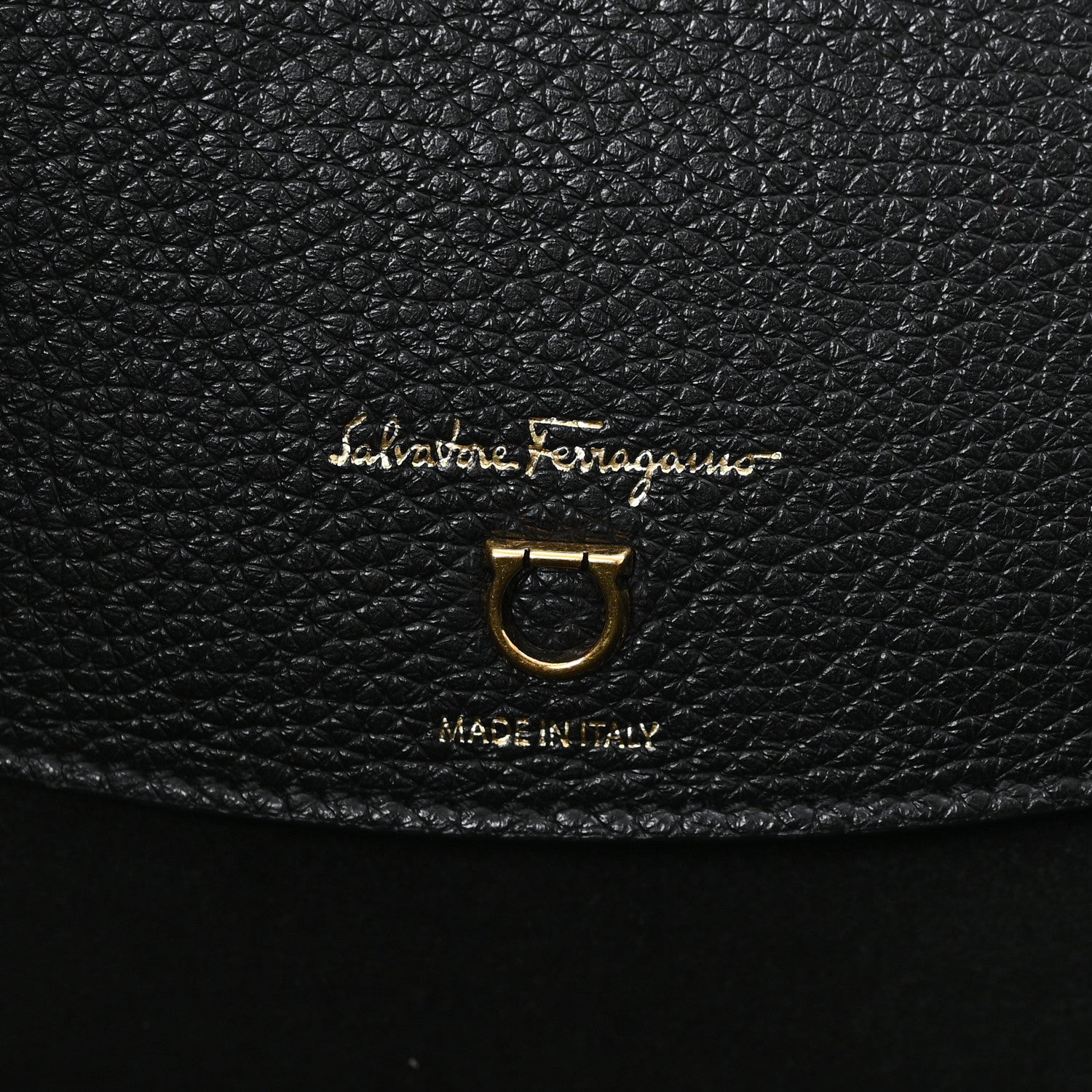 Salvatore Ferragamo Calfskin Travel Tote Black 7 of 11