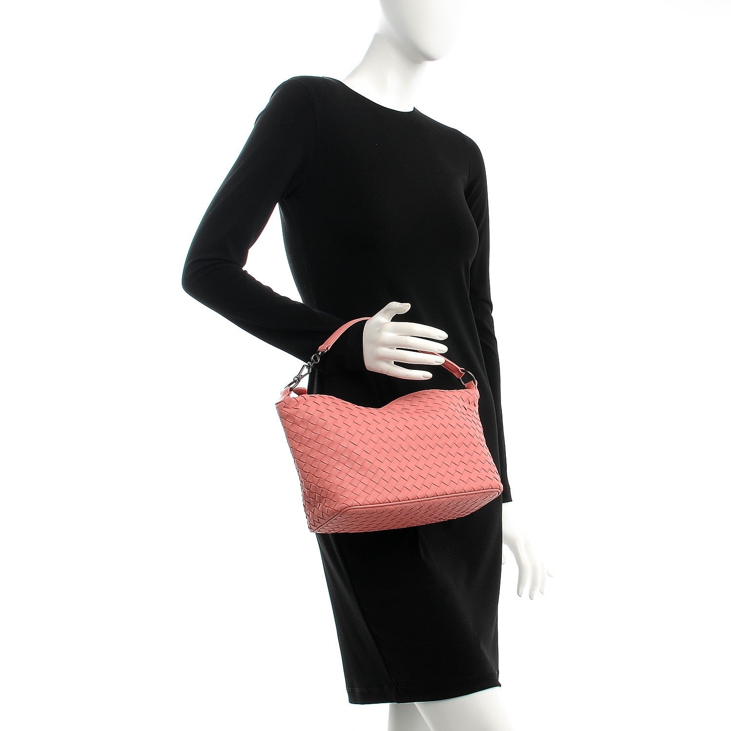 Bottega Veneta Nappa Intrecciato Small Shoulder Bag Petal Pink 2 of 8