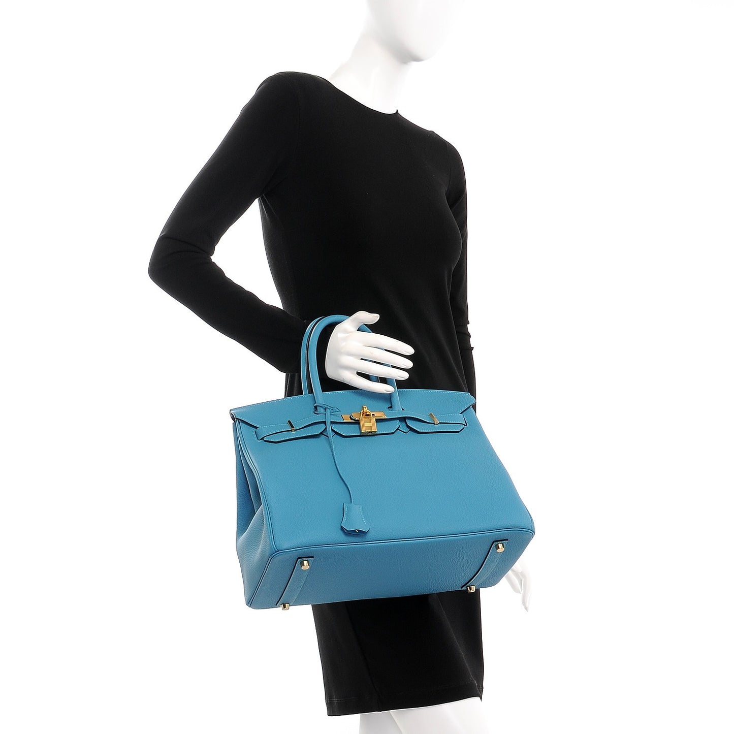Togo Birkin 35 Turquoise
