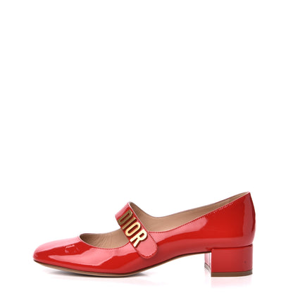 Christian Dior Patent Baby-D Ballet Pumps 38 Deep Red 1 of 12