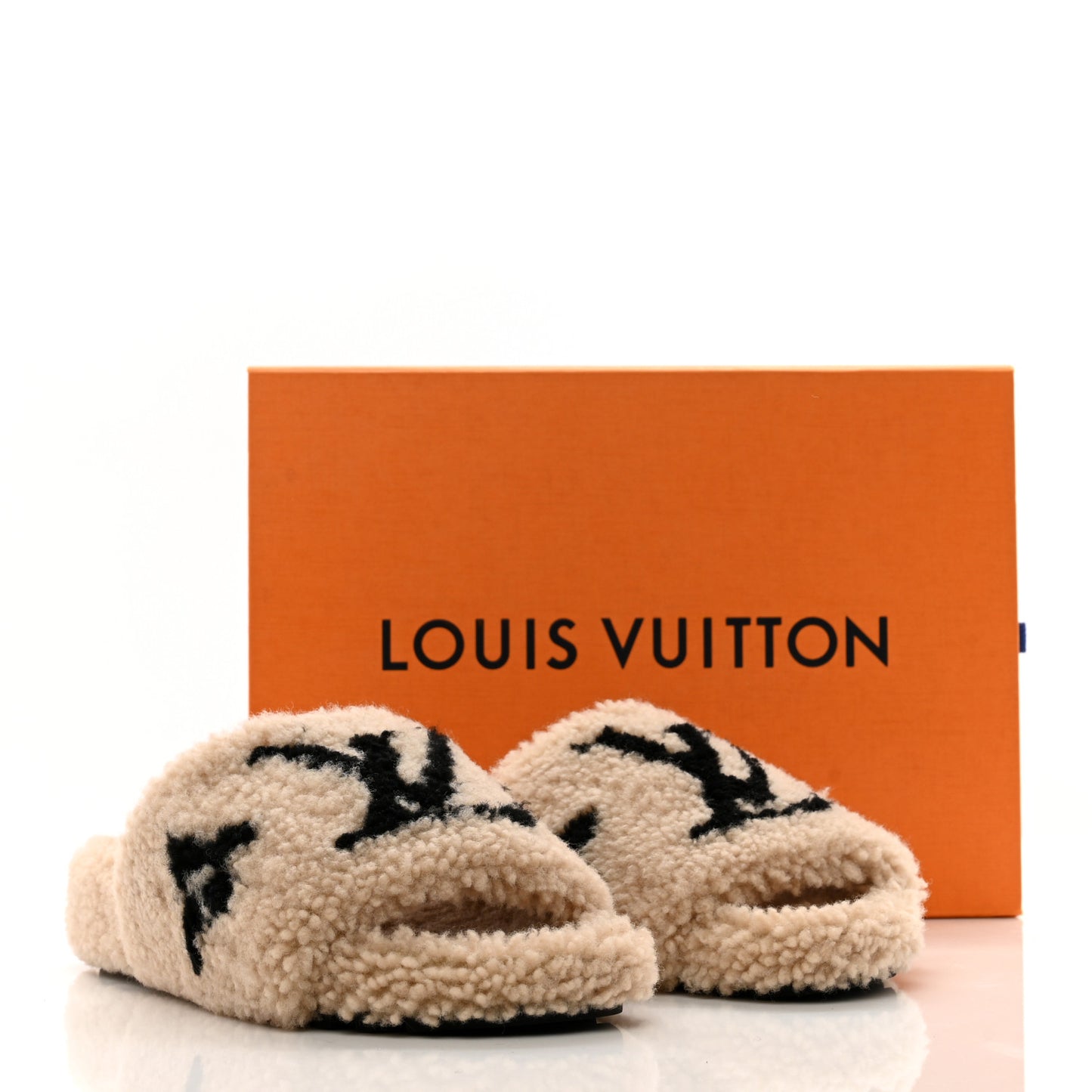 Shearling Bom Dia Flate Mules 38 Beige