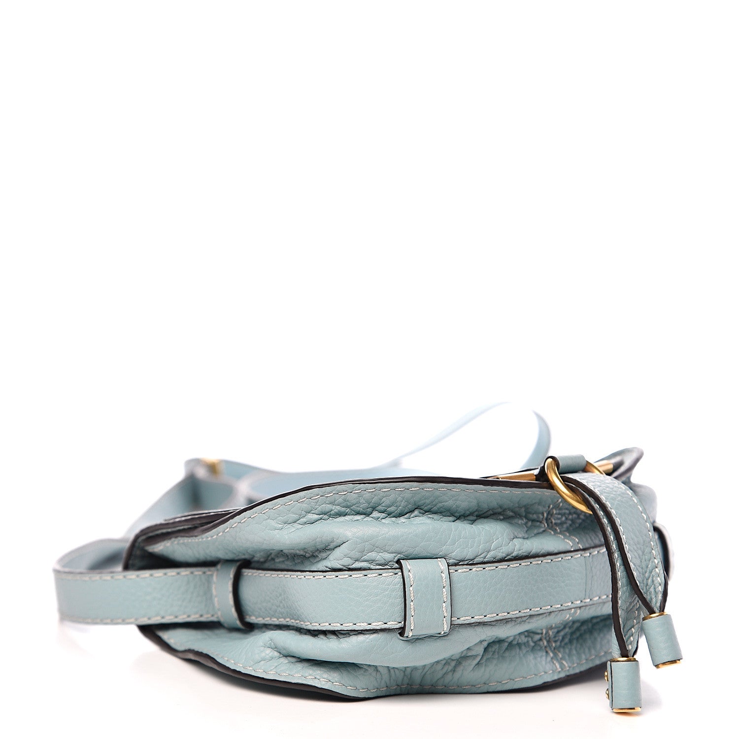Chloe Calfskin Mini Marcie Round Crossbody Bag Faded Blue 3 of 9