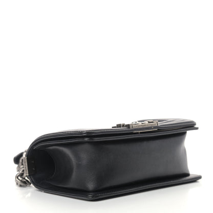Chanel Calfskin Double Stitch Small Boy Flap Black 4 of 13