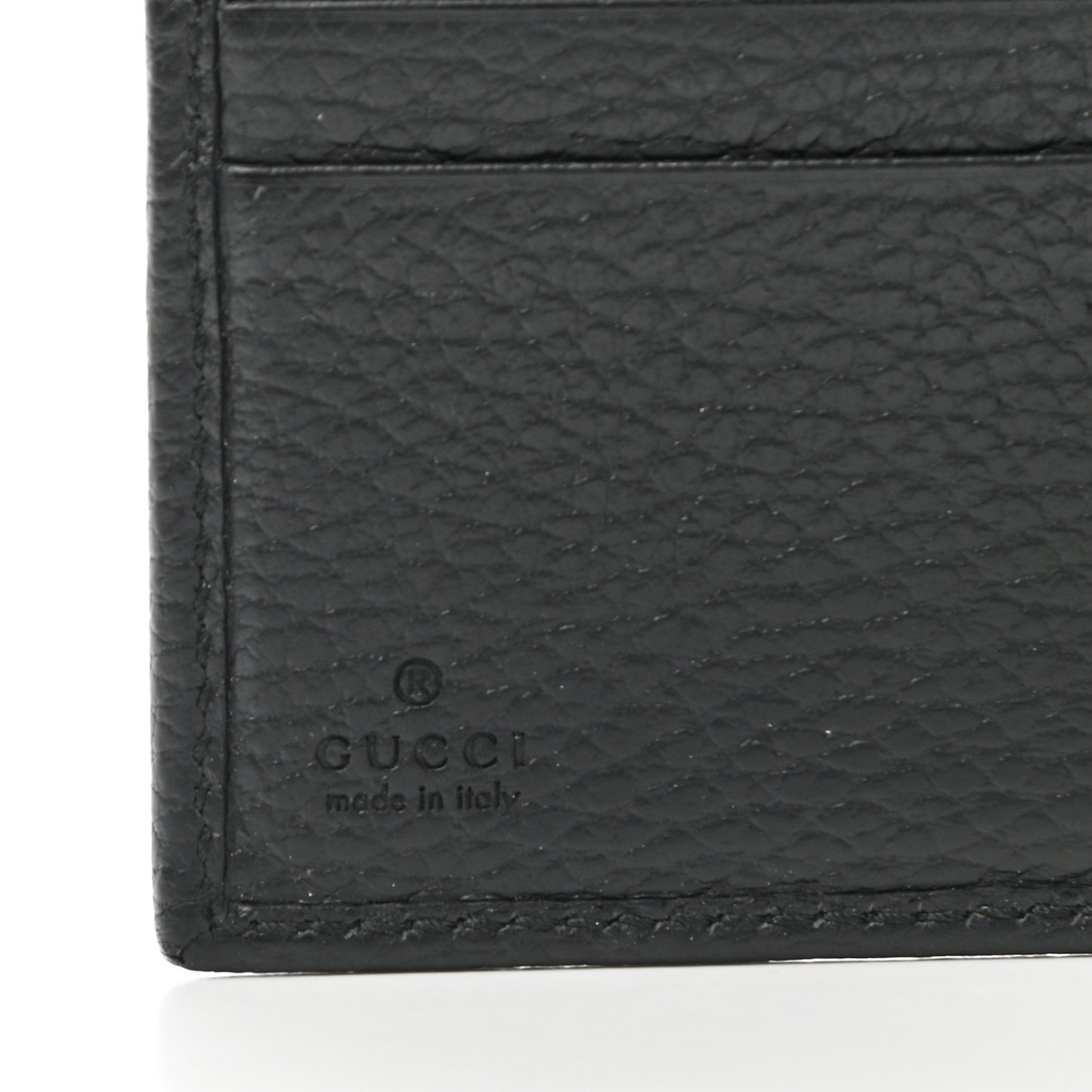 Dollar Calfskin Double G French Flap Wallet Black