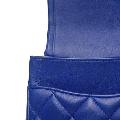 Chanel Lambskin Quilted Jumbo Double Flap Blue 9 of 20