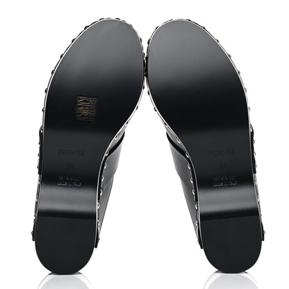 Hermes Calfskin Calya Mules 36 Black 5 of 9