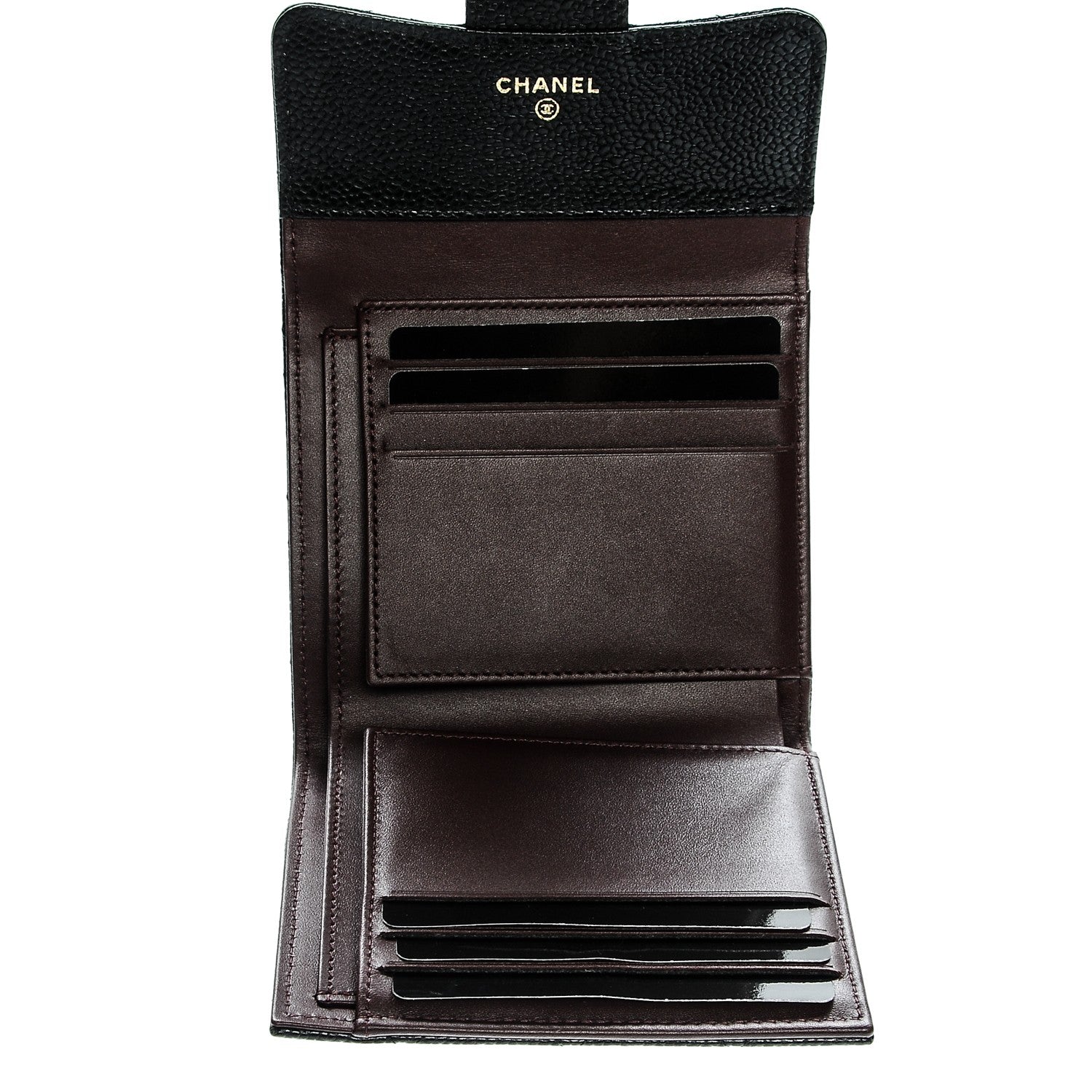Chanel Caviar Quilted Compact Flap Wallet Black 5 of 8