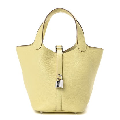 Hermes Taurillon Clemence Picotin Lock 18 PM Jaune Poussin 1 of 9