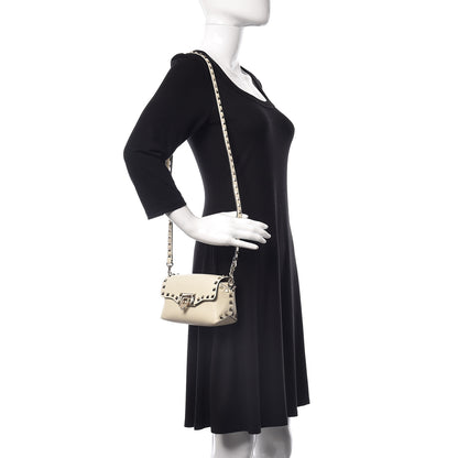 Valentino Garavani Calfskin Mini Rockstud Crossbody Bag Ivory 2 of 9