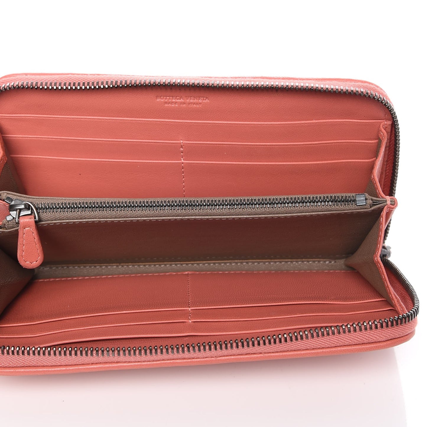 Nappa Intrecciato Zip Around Wallet Pompei