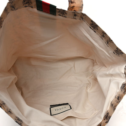 Gucci X COME DE GARCONS Plastic Web Floral Paper Shopper Tote 5 of 11