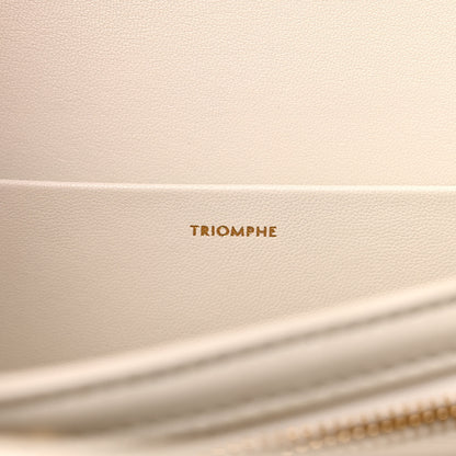 Celine Shiny Calfskin Medium Triomphe White 7 of 18