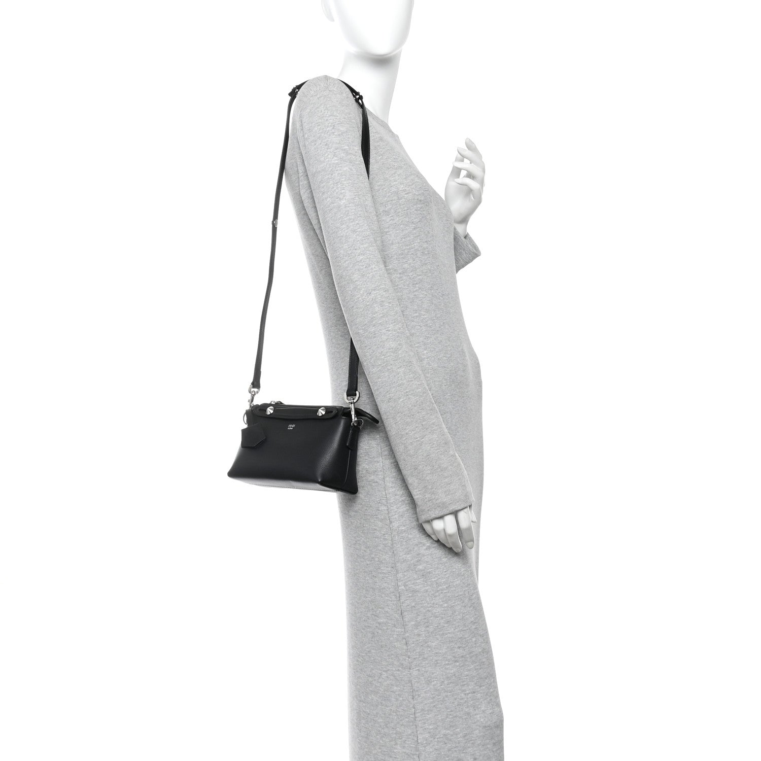 Fendi Vitello Dolce Mini By The Way Boston Bag Black 2 of 10