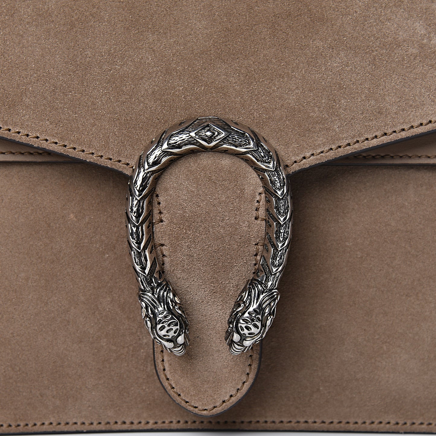 Suede Medium Dionysus Shoulder Bag Taupe