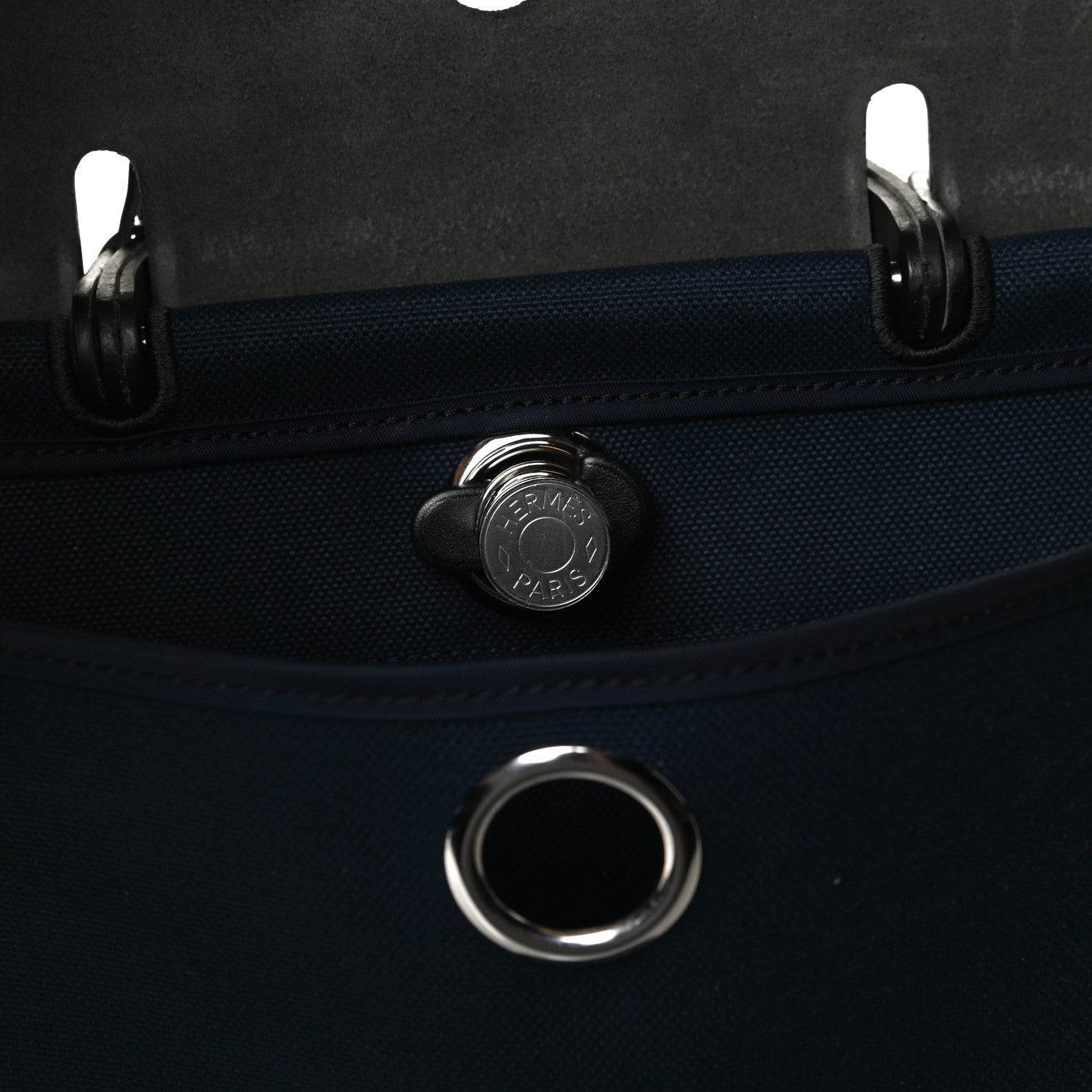 Hermes Toile Vache Hunter Herbag Zip PM 31 Bleu Marine Black 5 of 21