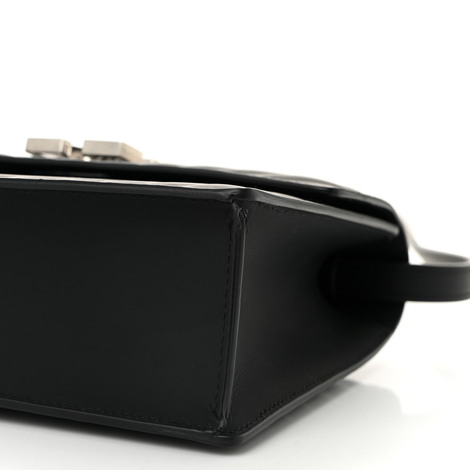 Off-White Calfskin Diagonal Quilted Jitney 2.0 Crossbody Bag Black 9 of 9