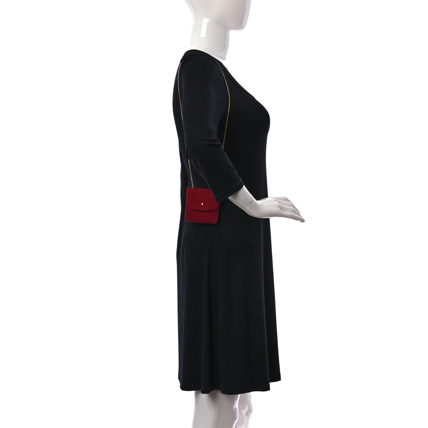 Jersey Quilted Micro Flap Bag Red