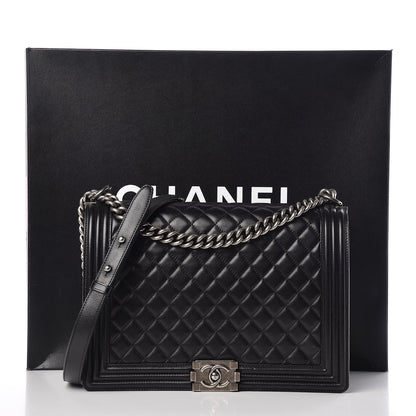 Chanel Lambskin Quilted Large Boy Flap Black 16 of 16