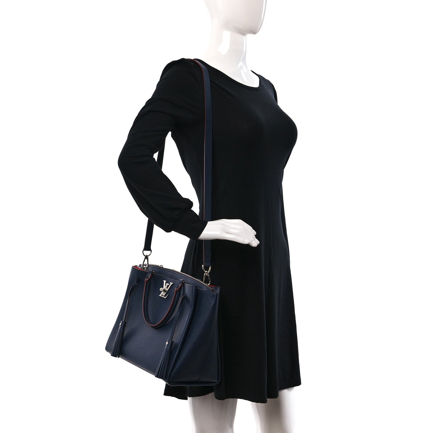 Calfskin Lockmeto Marine Rouge