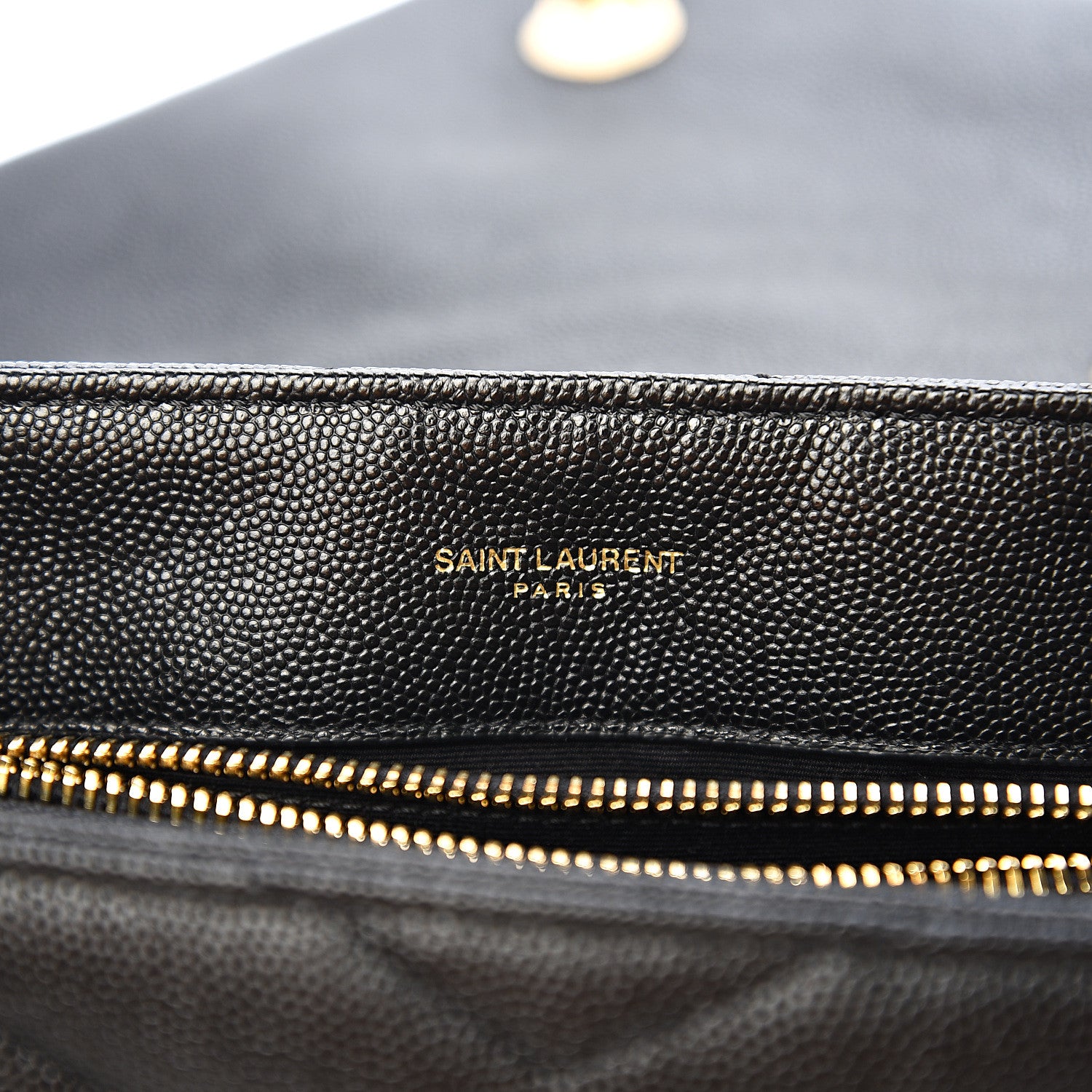Saint Laurent Grain de Poudre Calfskin Y Quilted Monogram Small Loulou Chain Satchel Black 5 of 9
