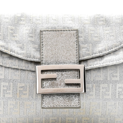 Fendi Metallic Zucchino Baguette Silver 7 of 11