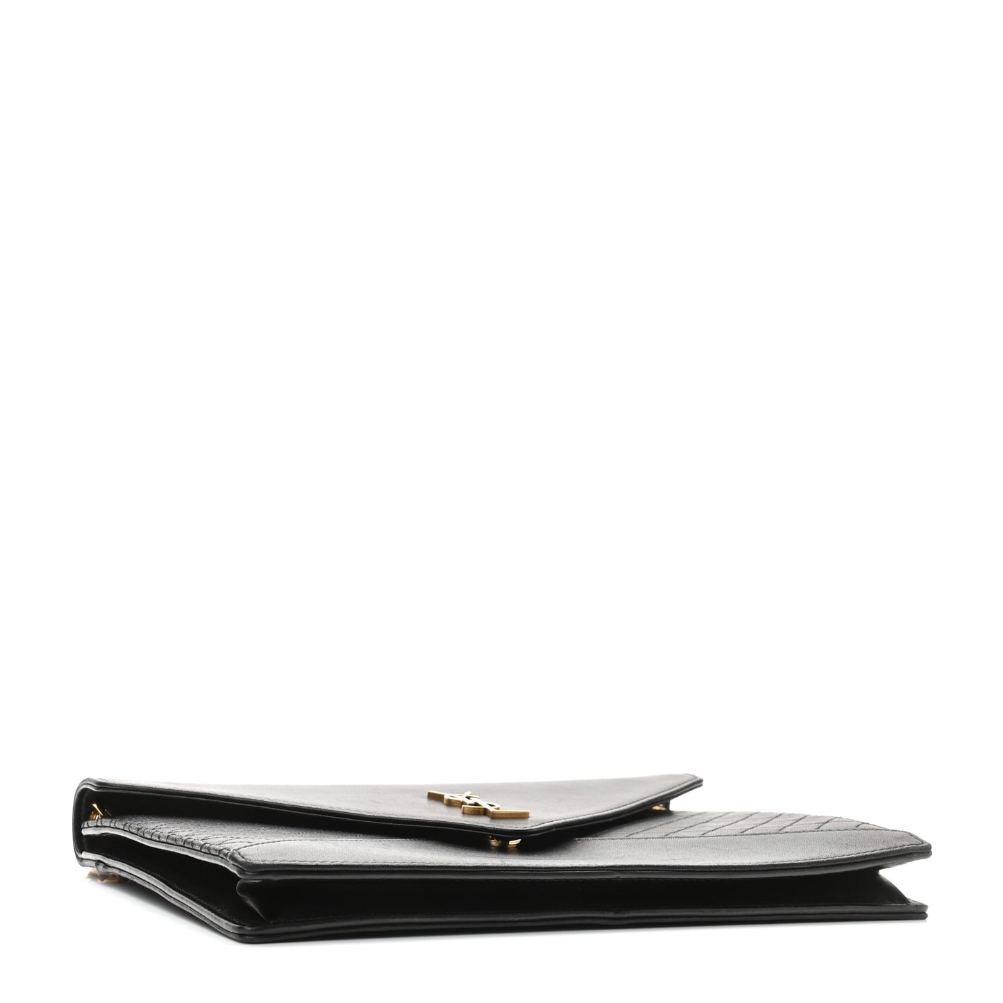 Lambskin Quilted Monogram Gaby Chain Bag Black
