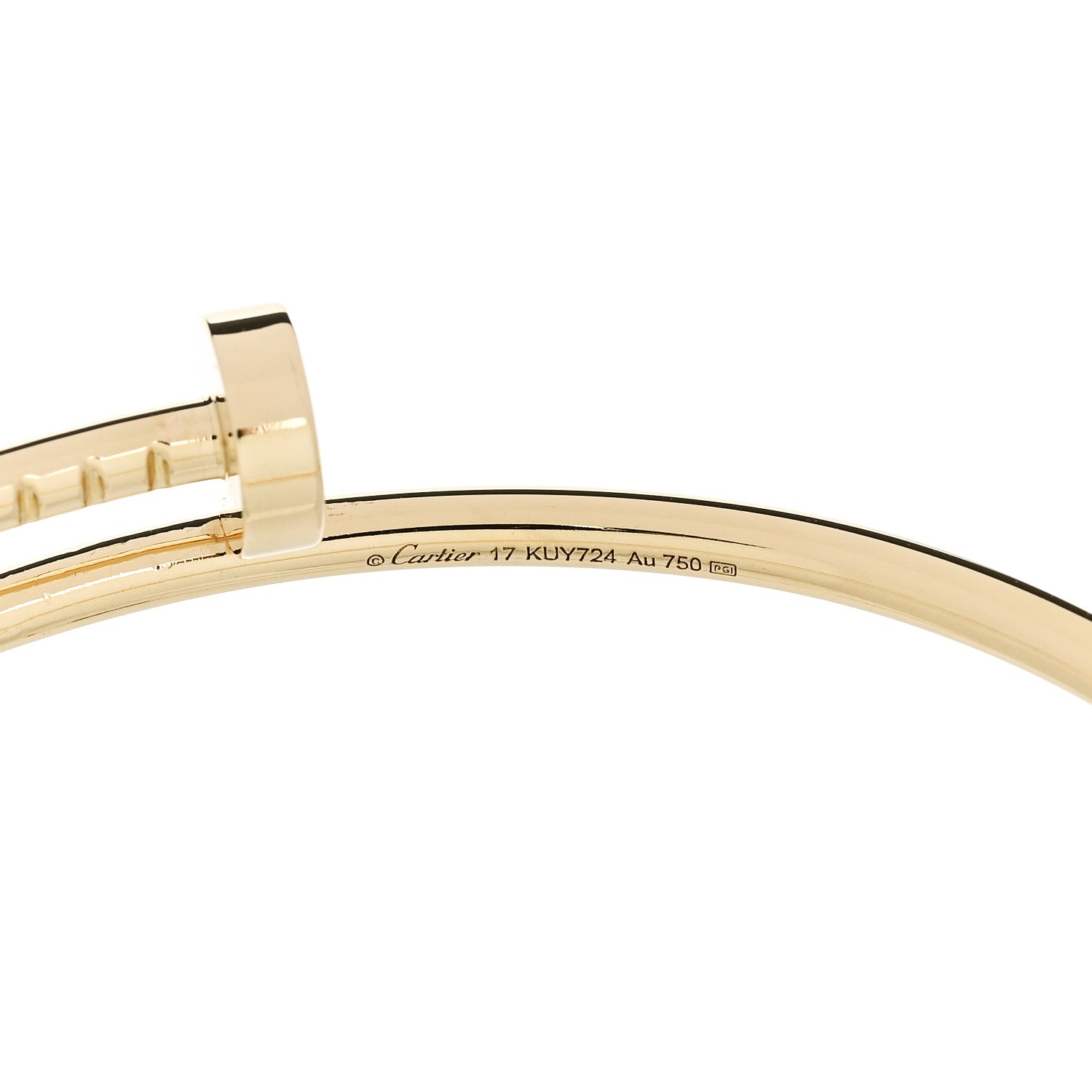 Cartier 18K Yellow Gold Small Juste Un Clou Bracelet 17 4 of 5