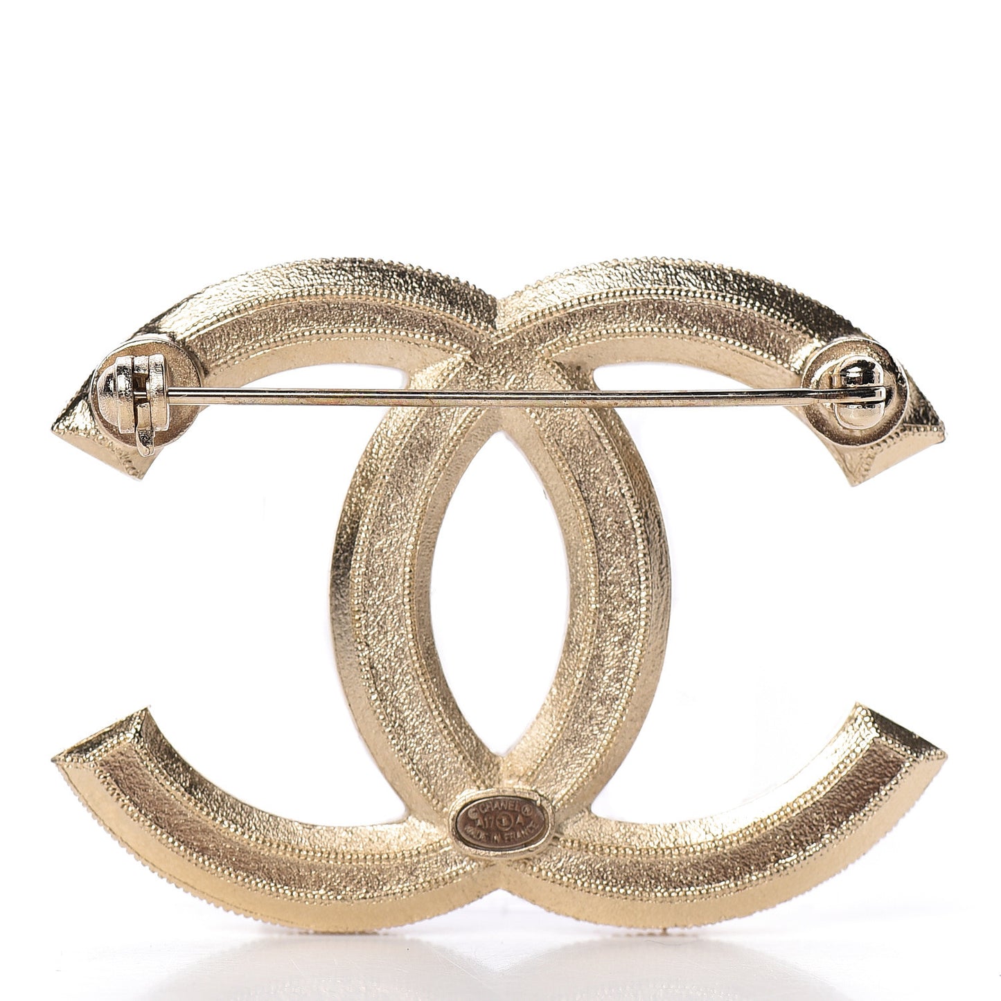 Pearl CC Brooch Gold