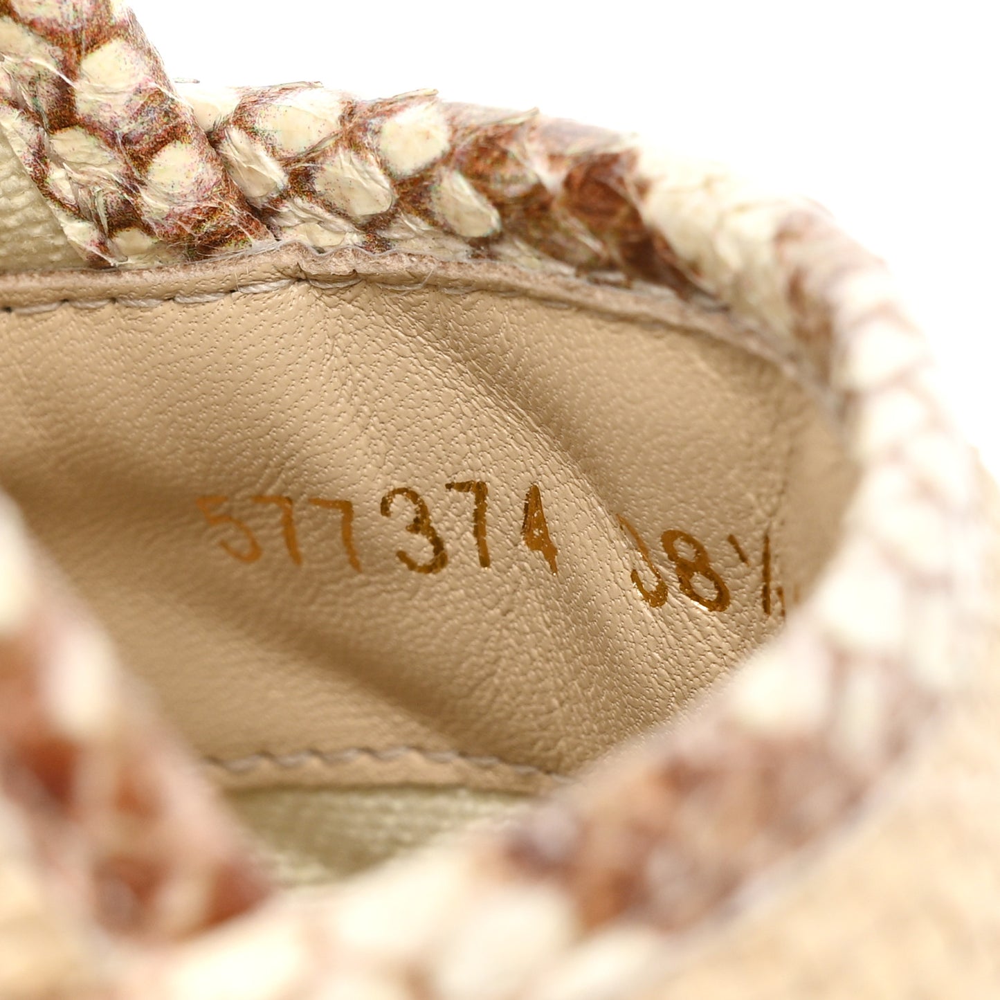 Straw Elaphe Matelasse GG Marmont Espadrilles 38.5 Natural Cream Brown