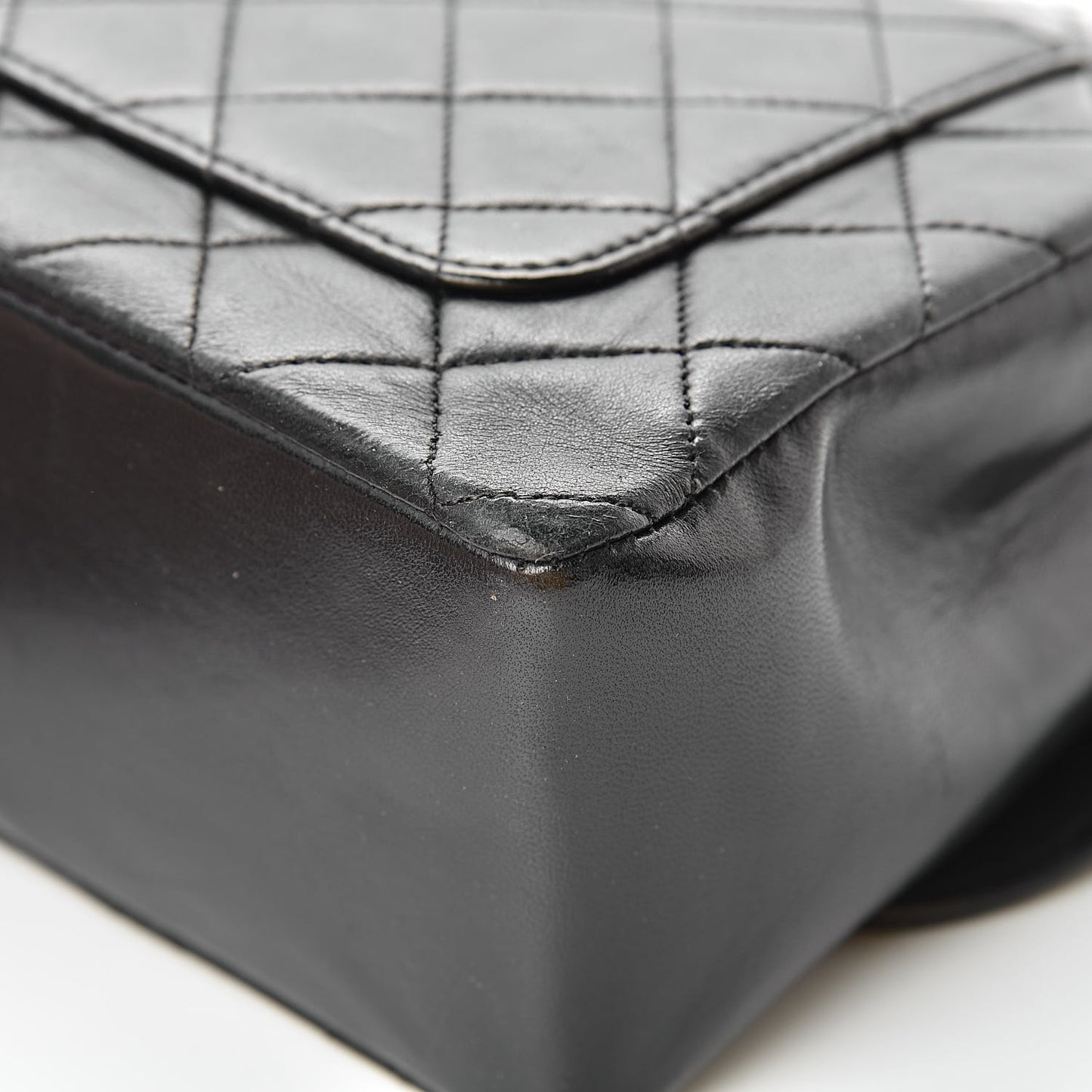 Lambskin Quilted Medium Single Flap Black