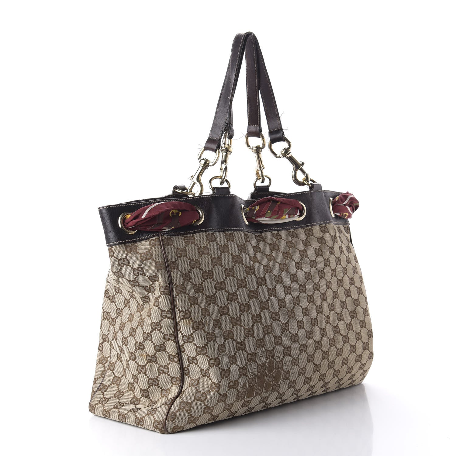 Gucci Monogram Large Positano Tote Brown 3 of 12
