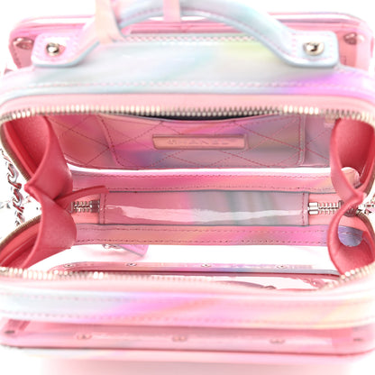 Chanel PVC Patent Calfskin Patent Lambskin Small CC Vanity Case Pink 5 of 11