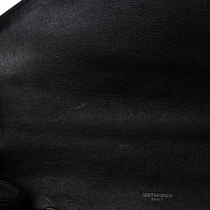 Saint Laurent Sheepskin Matelasse Chevron Monogram Large College Satchel Black 15 of 16