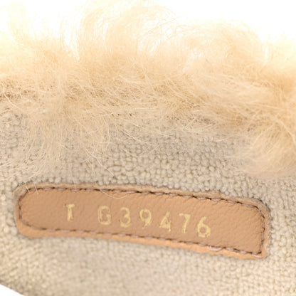 Chanel Shearling Lambskin Clogs 38 Beige 9 of 9