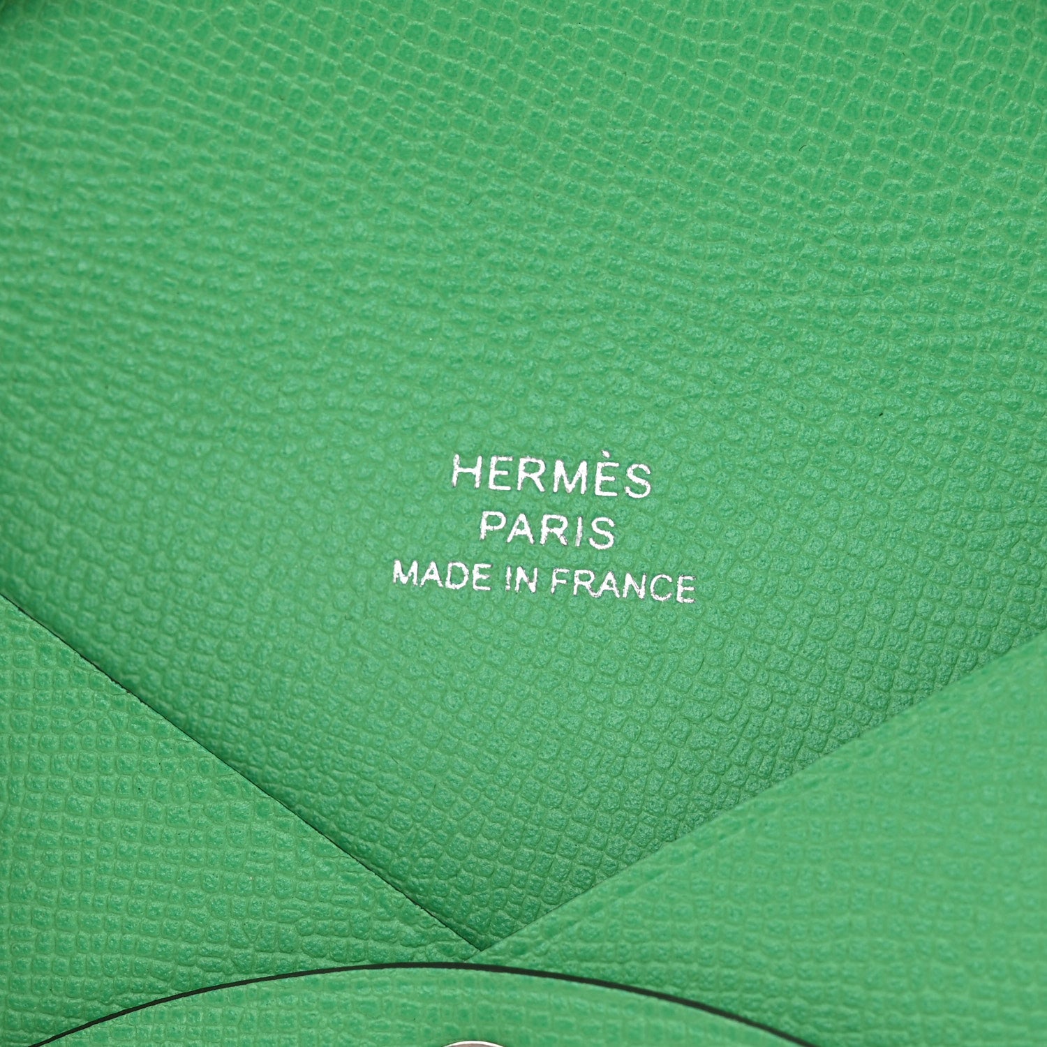 Hermes Madame Calfskin Calvi Card Case Menthe 6 of 7