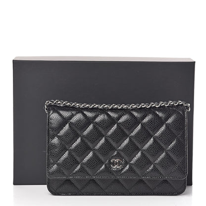 Chanel Caviar Quilted Wallet On Chain WOC Black 12 of 12