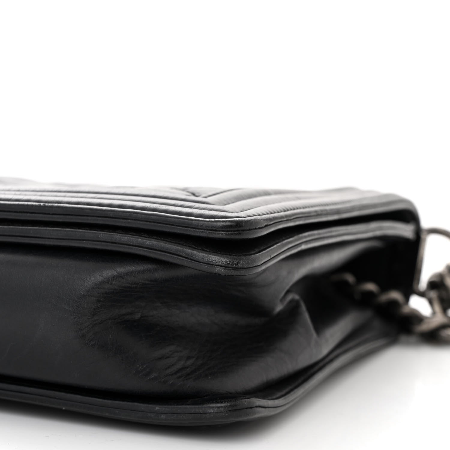 Chanel Calfskin Embossed Stitch Large Boy Flap Black 10 of 10