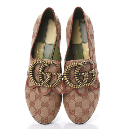 Gucci Monogram Satin Torchon Double G Pumps 38.5 Beige Ruggine Copper 5 of 11