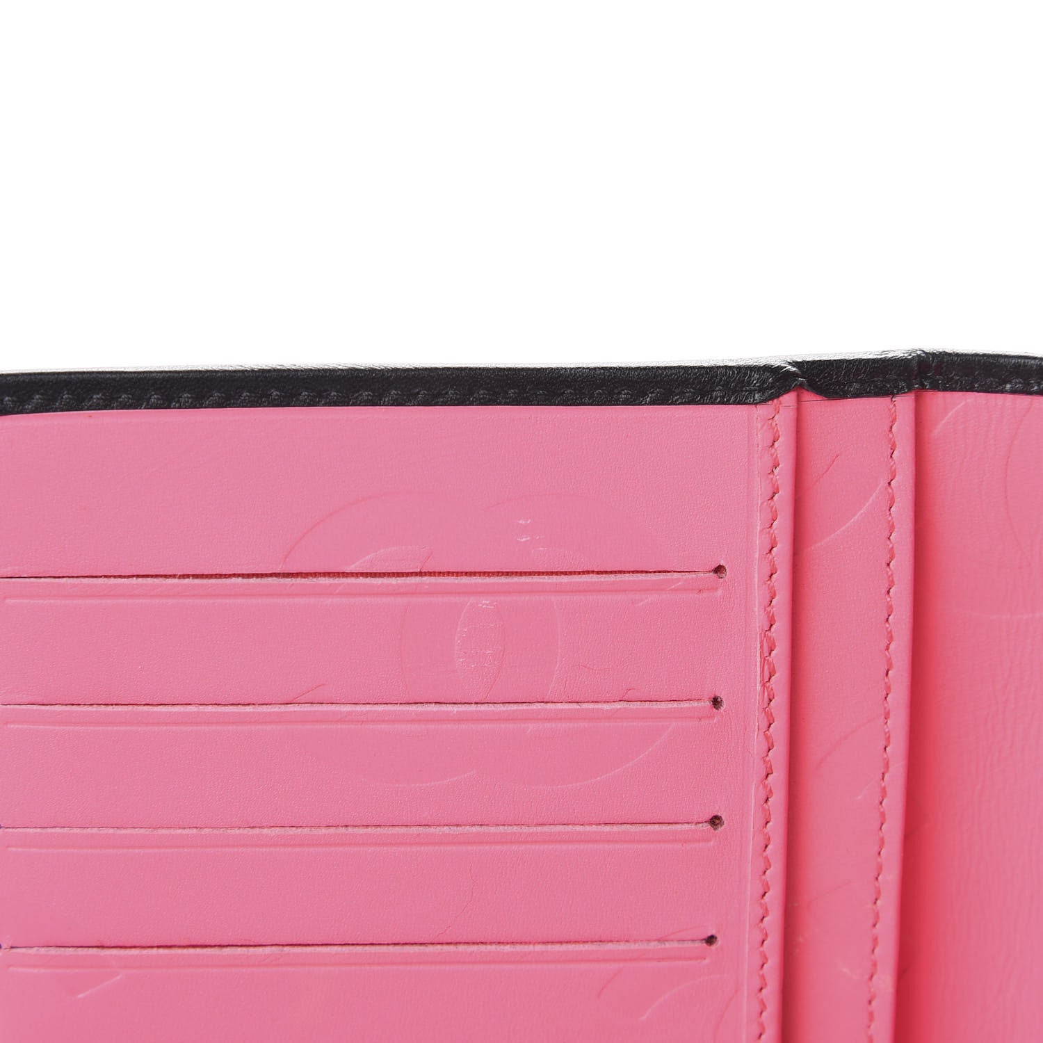 Chanel Calfskin Quilted Cambon Yen Wallet Black White 8 of 9